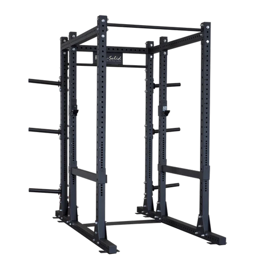 Body-Solid PCL Power Rack SPR1000 - cutout view of back extension attachment