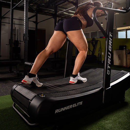 Tru Grit Grit Runner Elite Treadmill - side angle view displaying elite model features