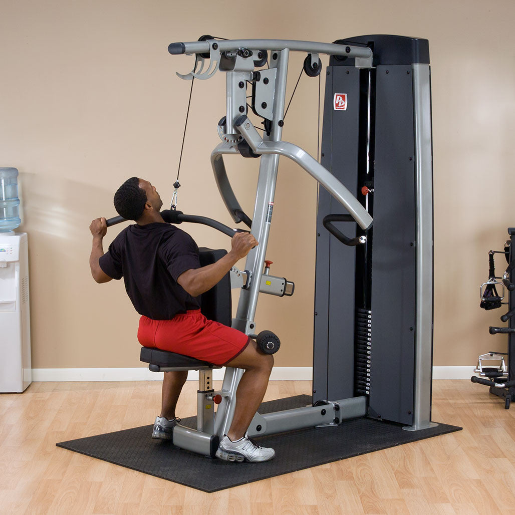 Body-Solid Dual Press/Lat Station-Machine Freestanding 210 LB Stack