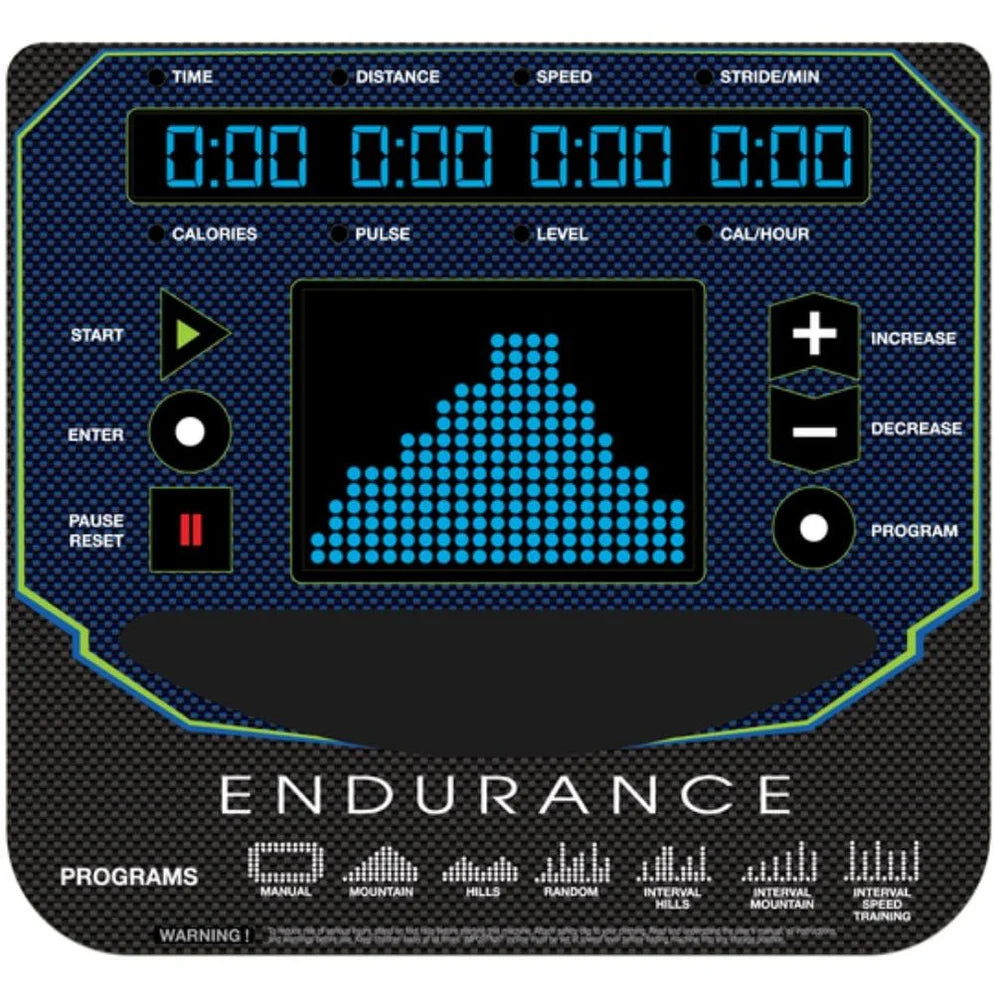Body-Solid Endurance E5000 Center Drive Elliptical - close-up of digital display console