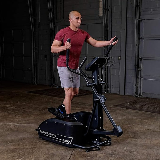 Body-Solid Endurance Elliptical E300 - front view showing console and stride motion