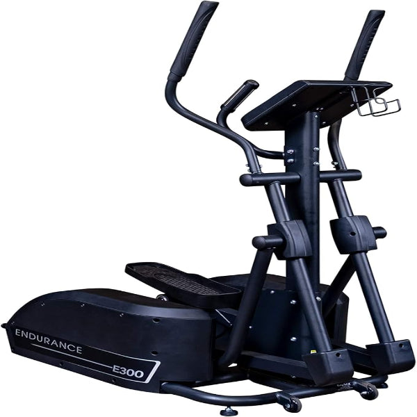 Body-Solid Endurance Elliptical E300 - three-quarter view showing commercial-grade construction