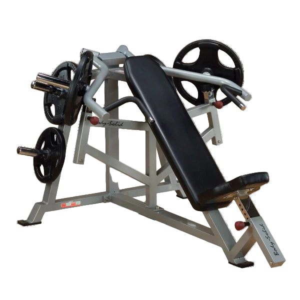 Body-Solid PCL Leverage Incline Press - side view showing leverage arm mechanism