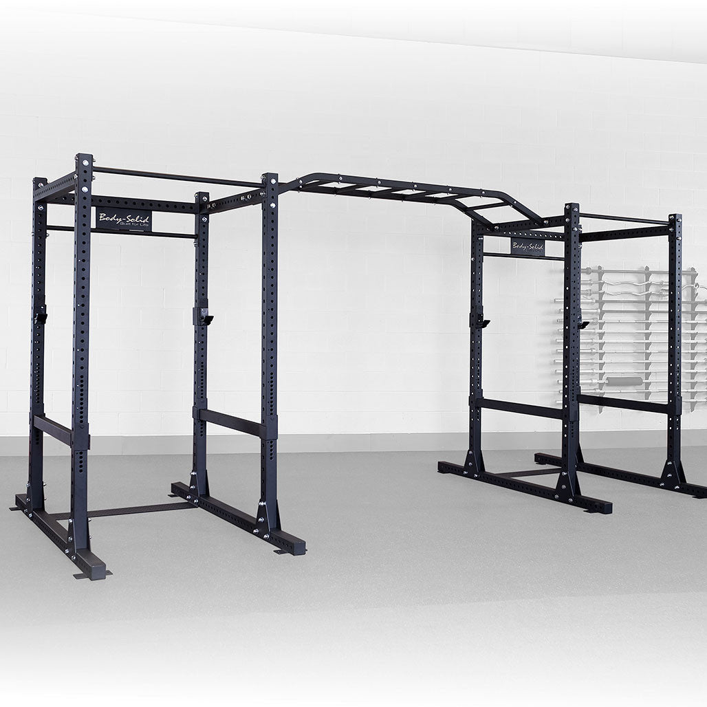 Body-Solid Double Rack with Monkey Bar - front view showing dual rack system