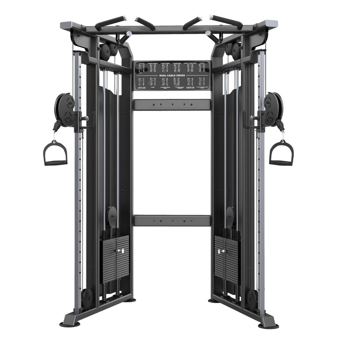 EVOLGEAR EVC-117A Dual Adjustable Pulley - front view showing commercial functional trainer