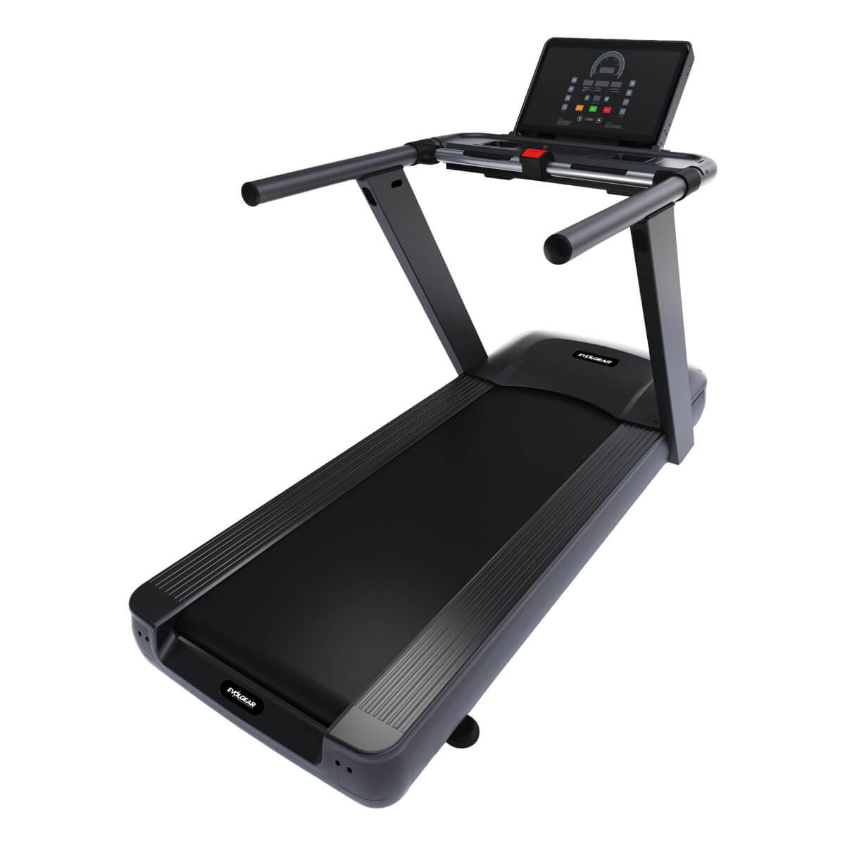 EVOLGEAR EVCD-860 Commercial Treadmill - front view showing LED touch panel console