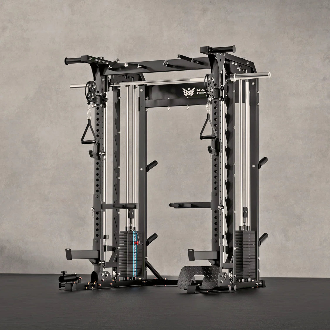Major Fitness B52 Pro Smith Machine - 45-degree angle view showing workout versatility