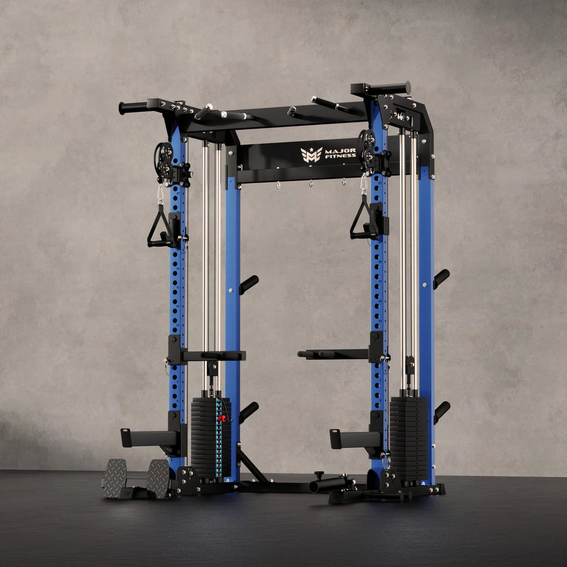 Major Fitness F22 Pro Power Rack - alternate 45-degree view highlighting stability features