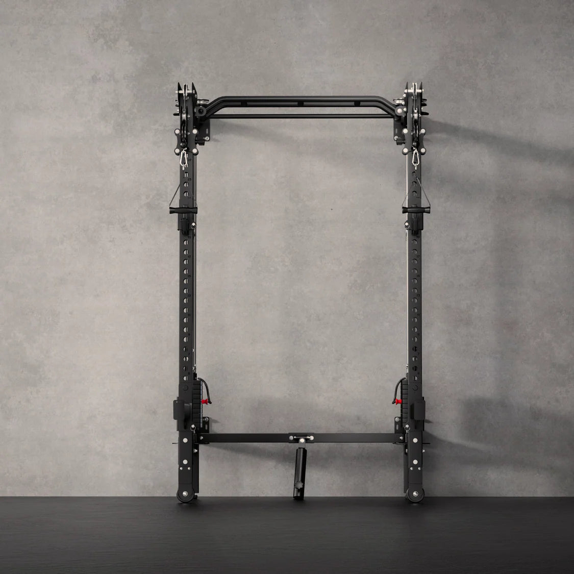 Major Fitness Lightning F35 Pro Power Rack - detailed view of weight plate storage pegs