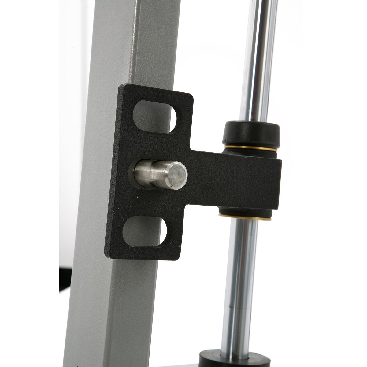 York Barbell STS Counter-Balanced Smith Machine - close-up of safety spot mechanism